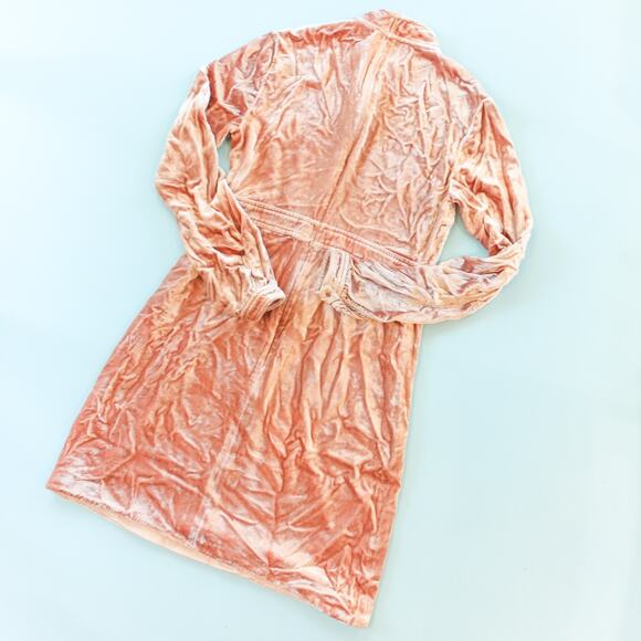 ALC Velvet Orange Retro Indie Moody Long Sleeve Sheath Dress Size 2 Gemma - Picture 9 of 10